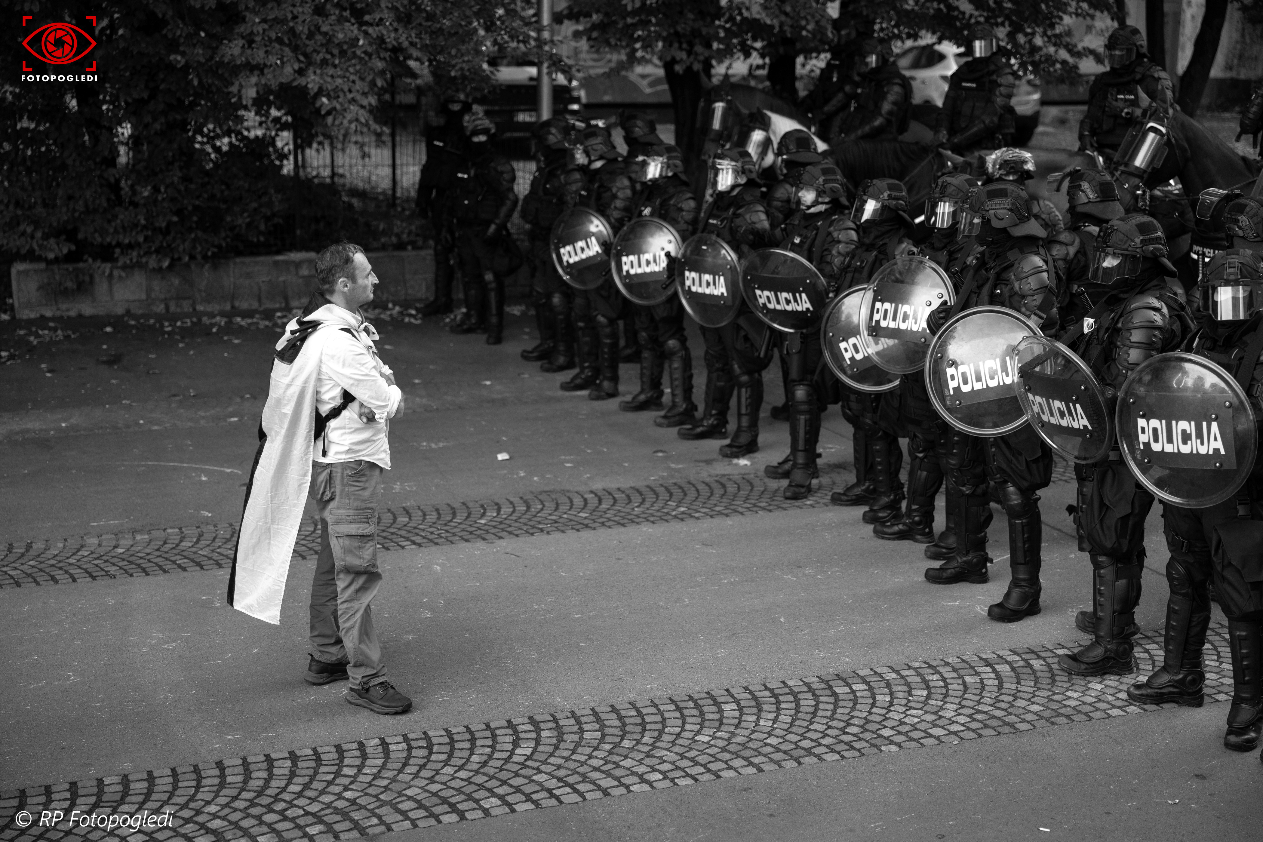 Ljubljana anti green pass protests