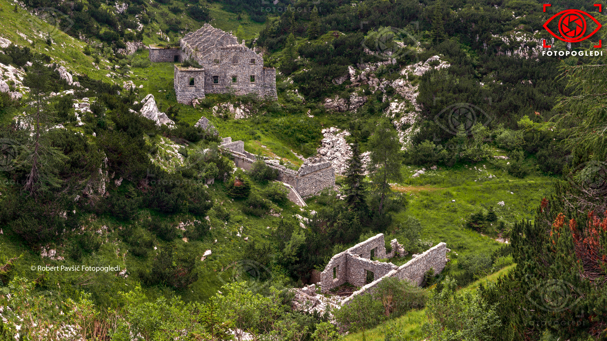 Military WWI Ruins at MAli Lepoc Julian Alps