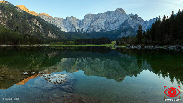 Hiking around Fusine Upper lake