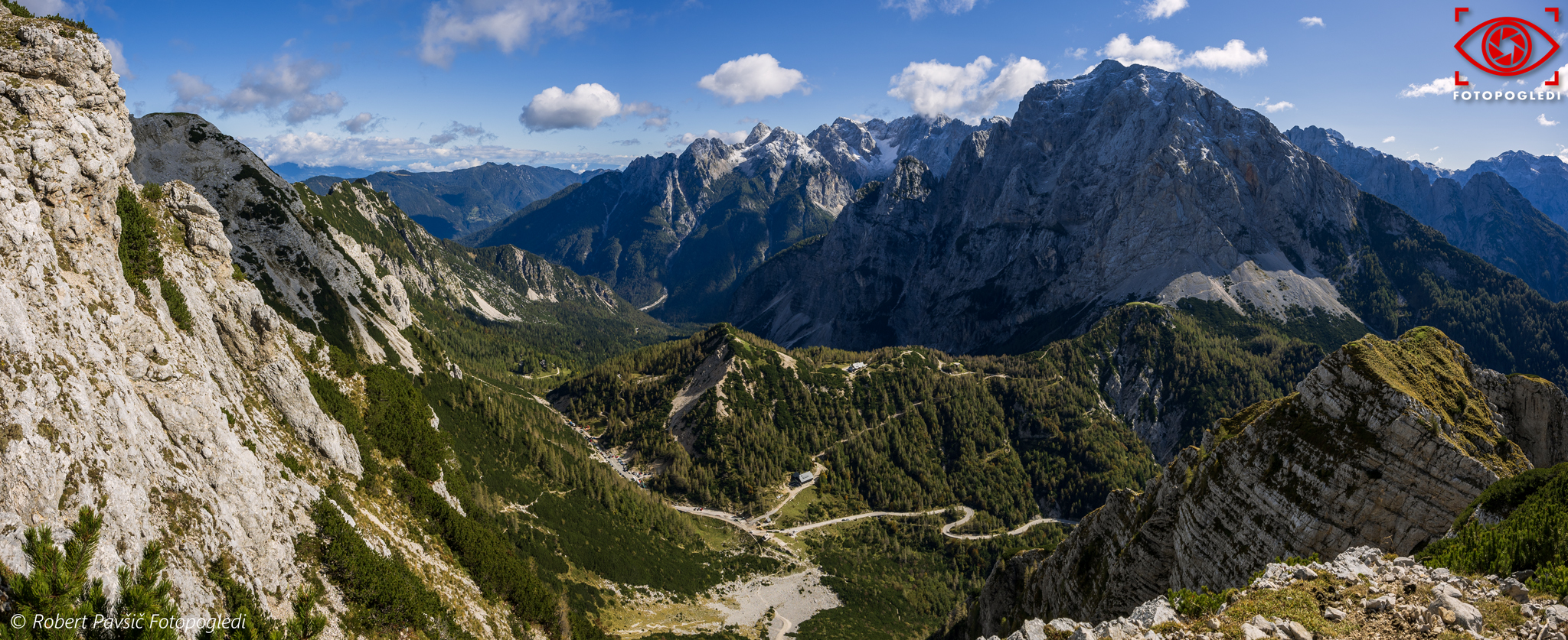 Vrsic Pass from trail to Mala Mojstrovka