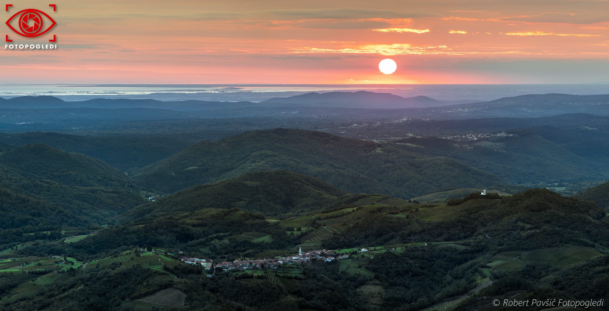 Sunset from Gradiska Tura - Slovenia October 2024