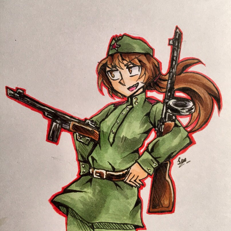 Soviet girl with PPSh-41