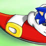 Sonic in his shoe