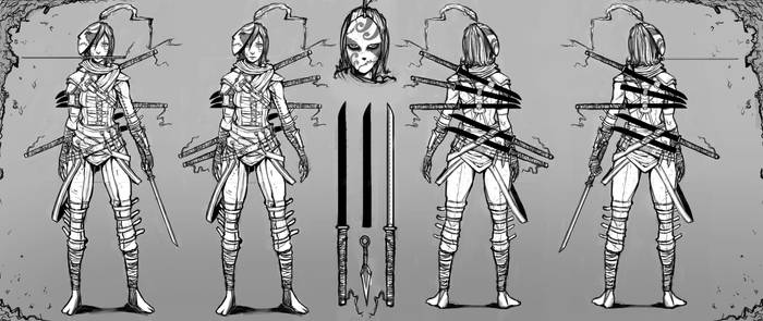 Female Assassin Character Concept Art