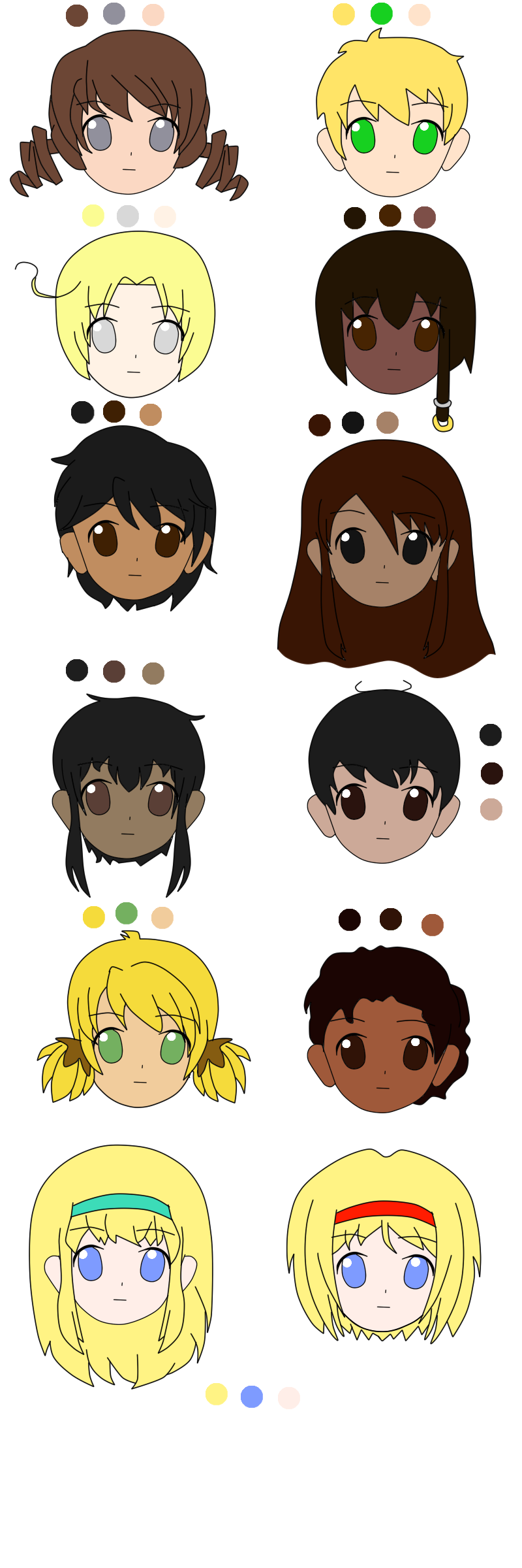 Color Guide for my OCs by Hide25 on DeviantArt