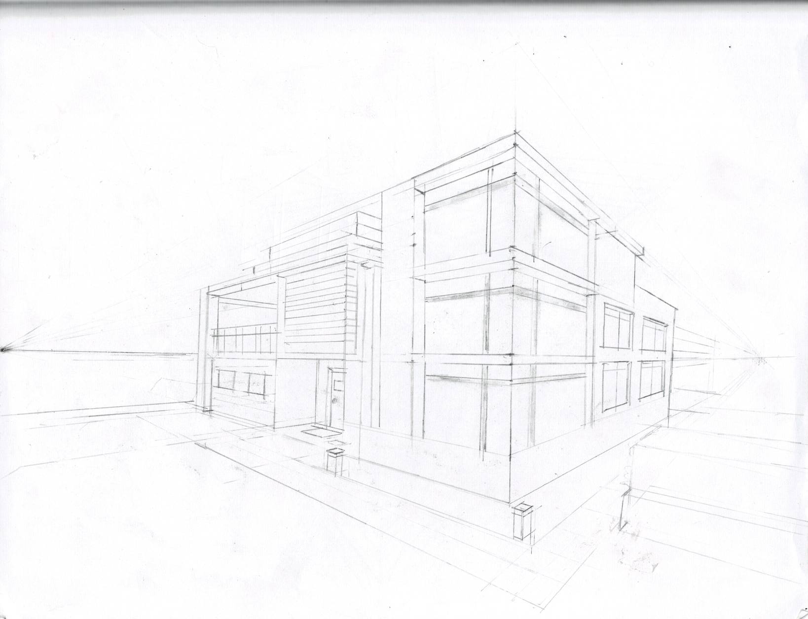 Two Point Perspective Modern House By FrancisAndre On DeviantArt two-point-perspective-modern-house-by-francisandre-on-deviantart