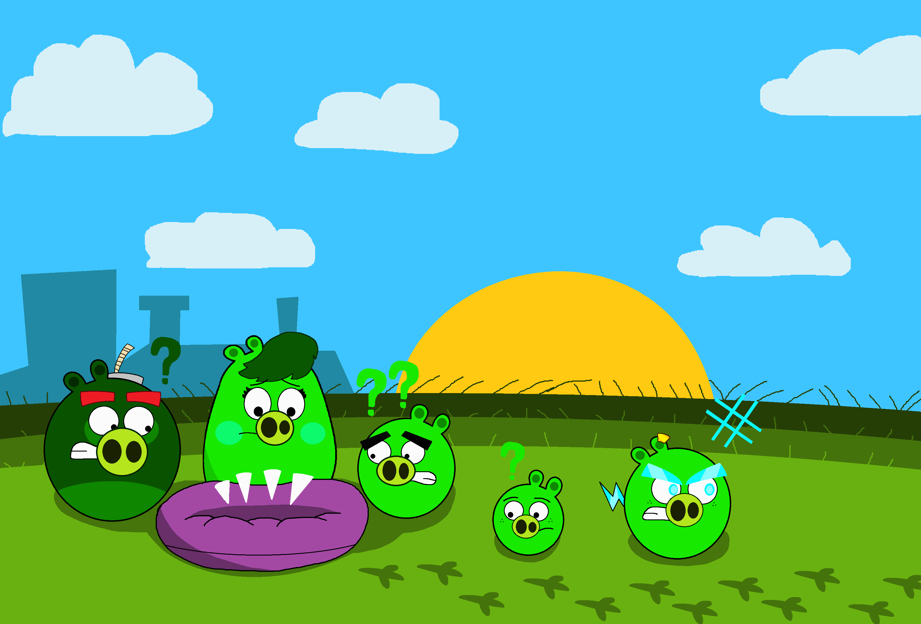 angry piggies: All Poached by gabrielasd23 on DeviantArt
