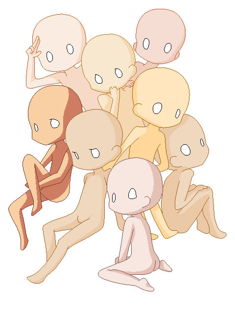 Character Base Party Group Base 2 by codelauren on DeviantArt