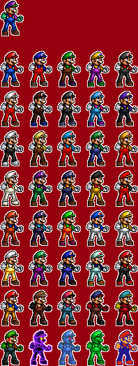 Mario Colors (Resprite) (Redo) by JGSmashKing on DeviantArt