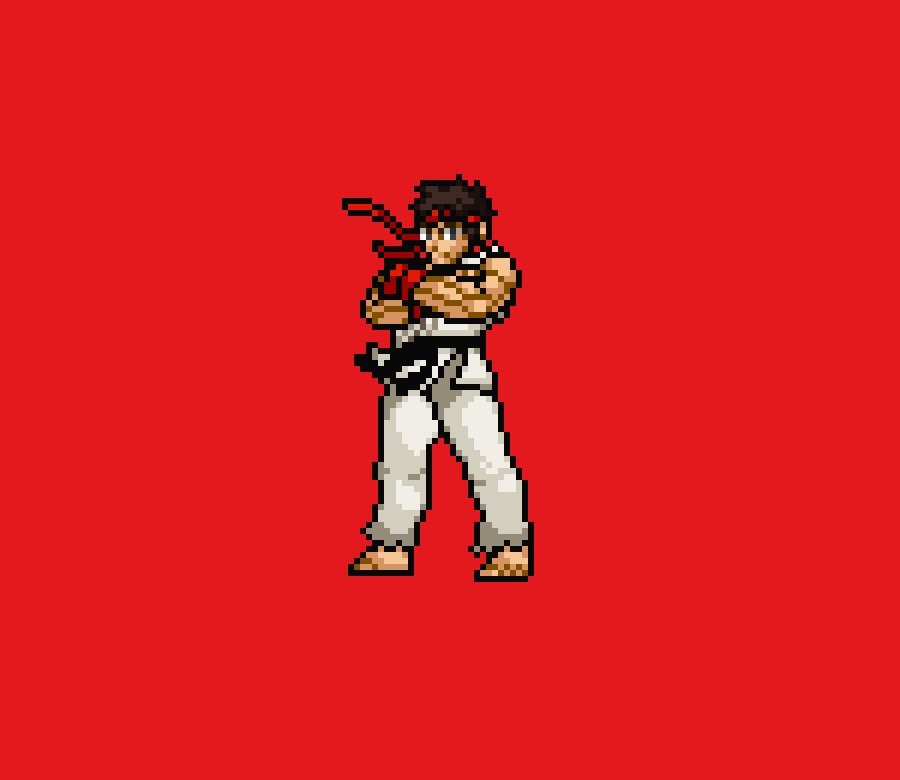 SSBC - Ryu SSBU Pose Sprite (Recolor) by JGSmashKing on DeviantArt