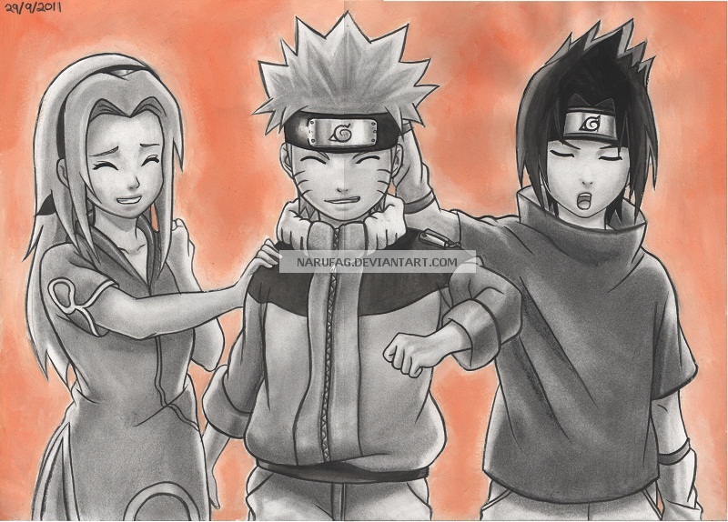 naruto sasuke and sakura=] - Desenho de nathhaliarj - Gartic