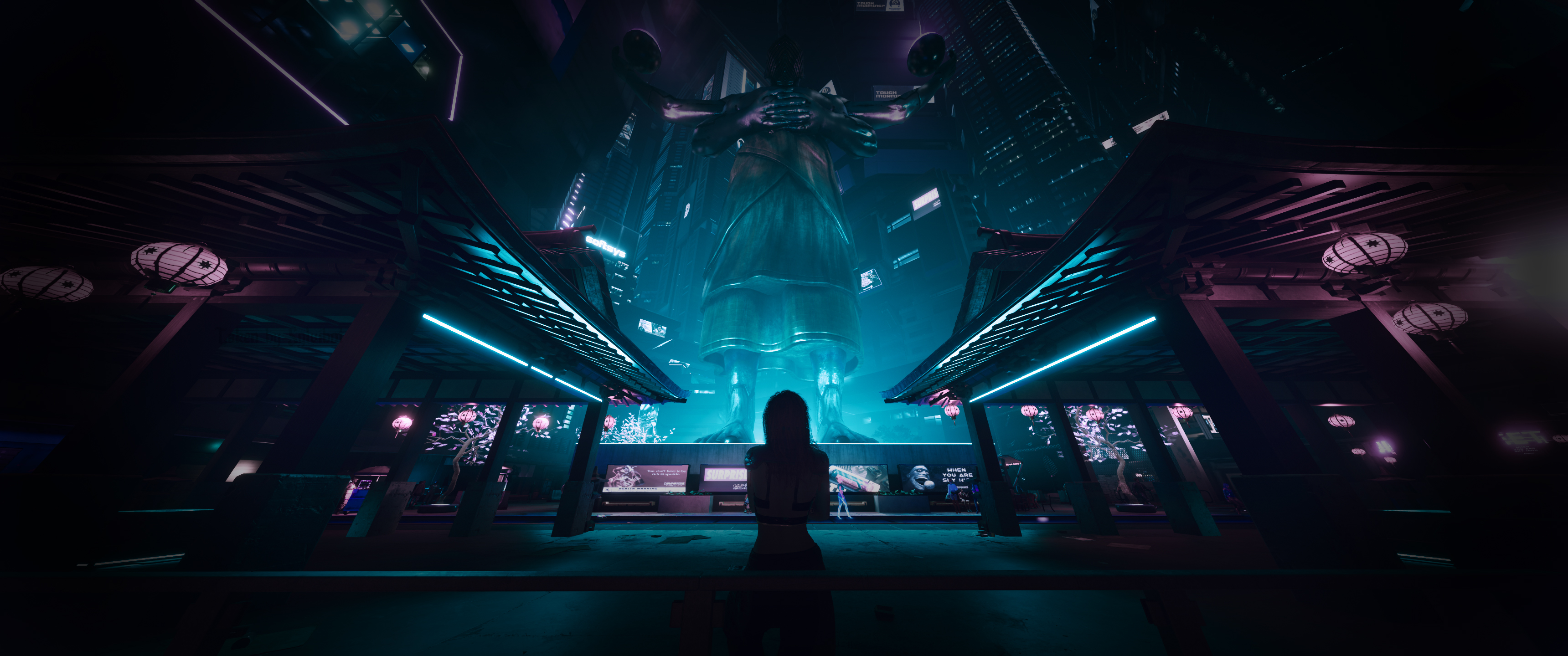 Cyberpunk Ultrawide Wallpaper 34 by sylvibot on DeviantArt