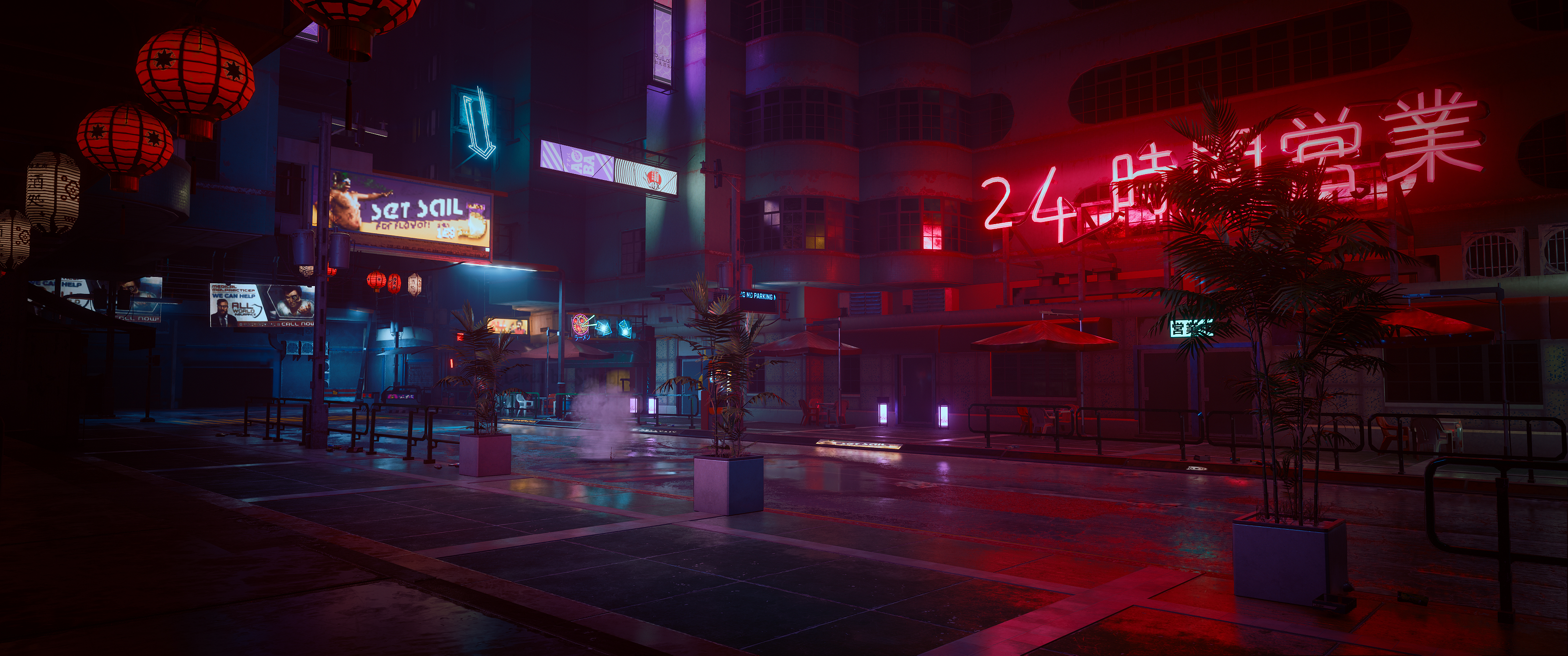 Cyberpunk Ultrawide Wallpaper 12.5 by sylvibot on DeviantArt