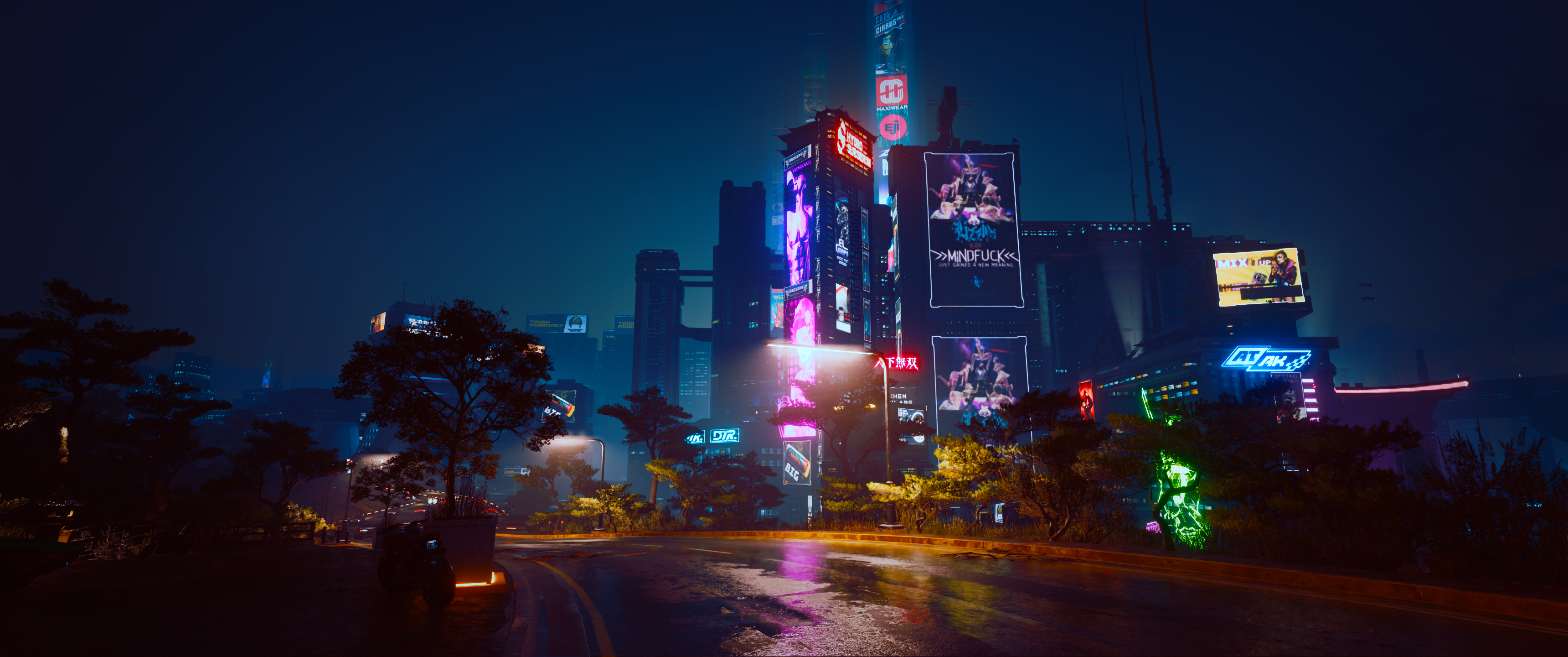 Cyberpunk Ultrawide Wallpaper 10.1 by sylvibot on DeviantArt