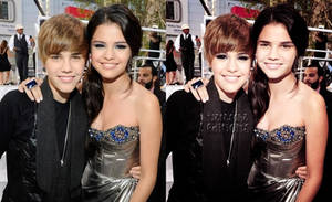 Justin and Selena+PHOTOMONTAGE