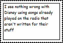 Radio songs on Disney support stamp