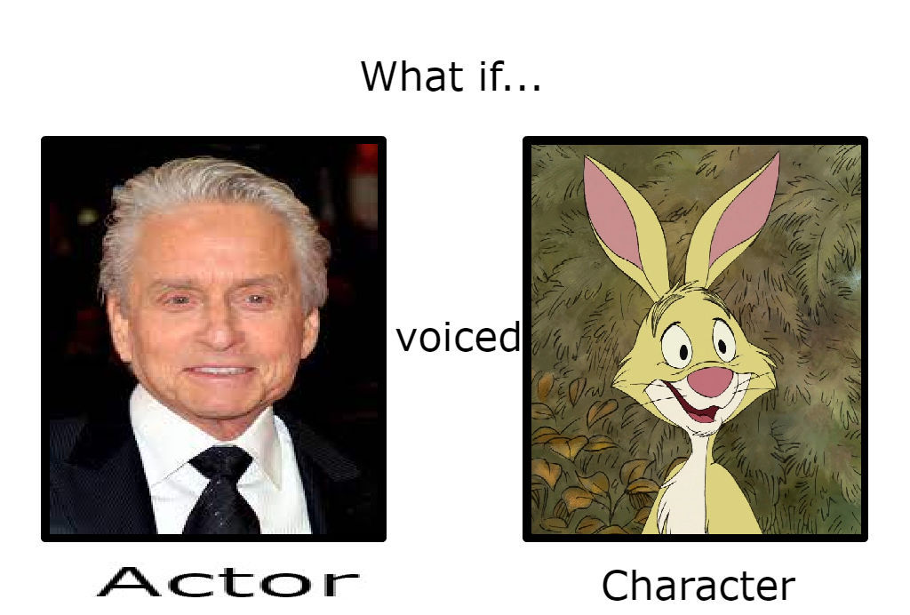 If Michael Douglas voiced Rabbit by ToonFanJoey on DeviantArt