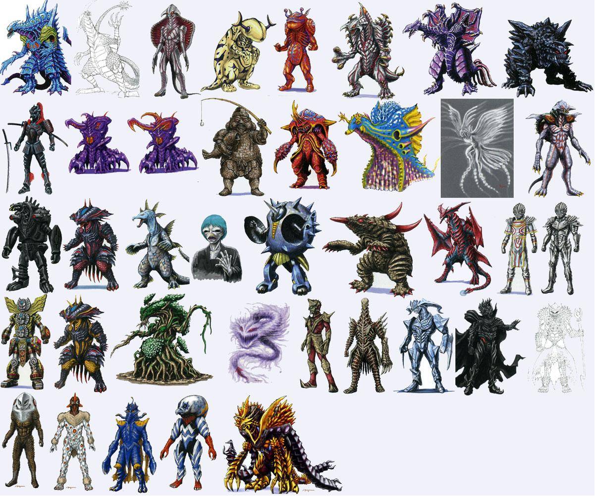 Ultraman Mebius all kaiju/aliens concept arts by gamefan15 on DeviantArt
