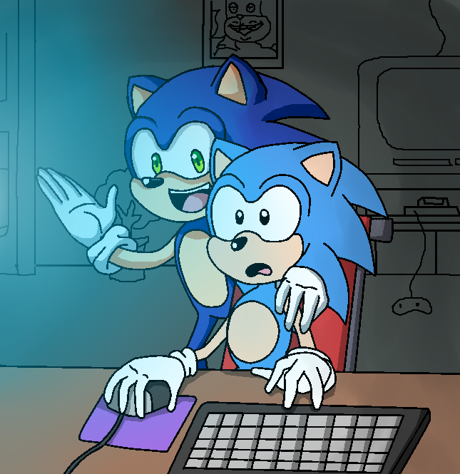 Classic Sonic Discovers Internet