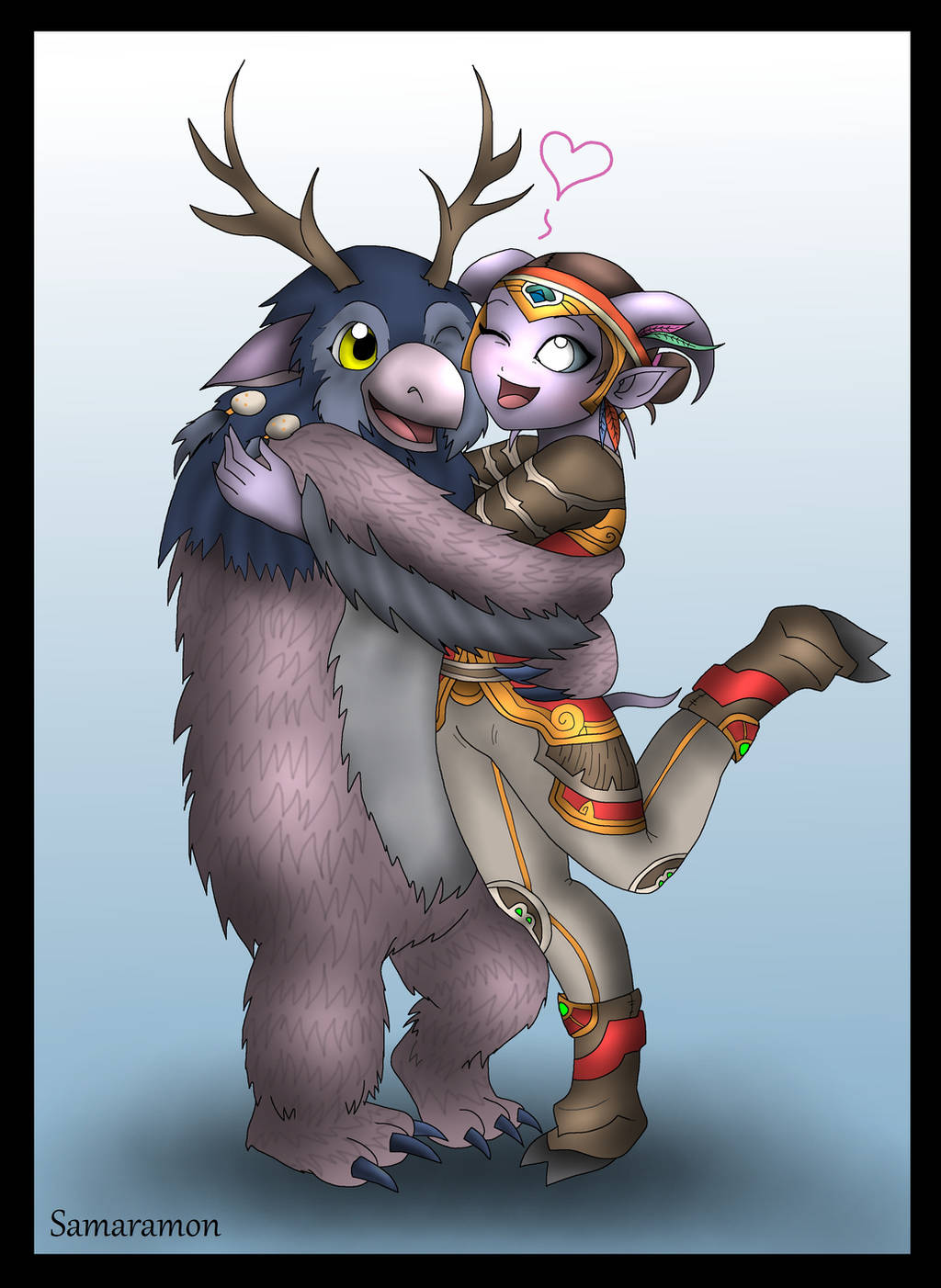 Moonkin hug! (Commission) by Samaramon