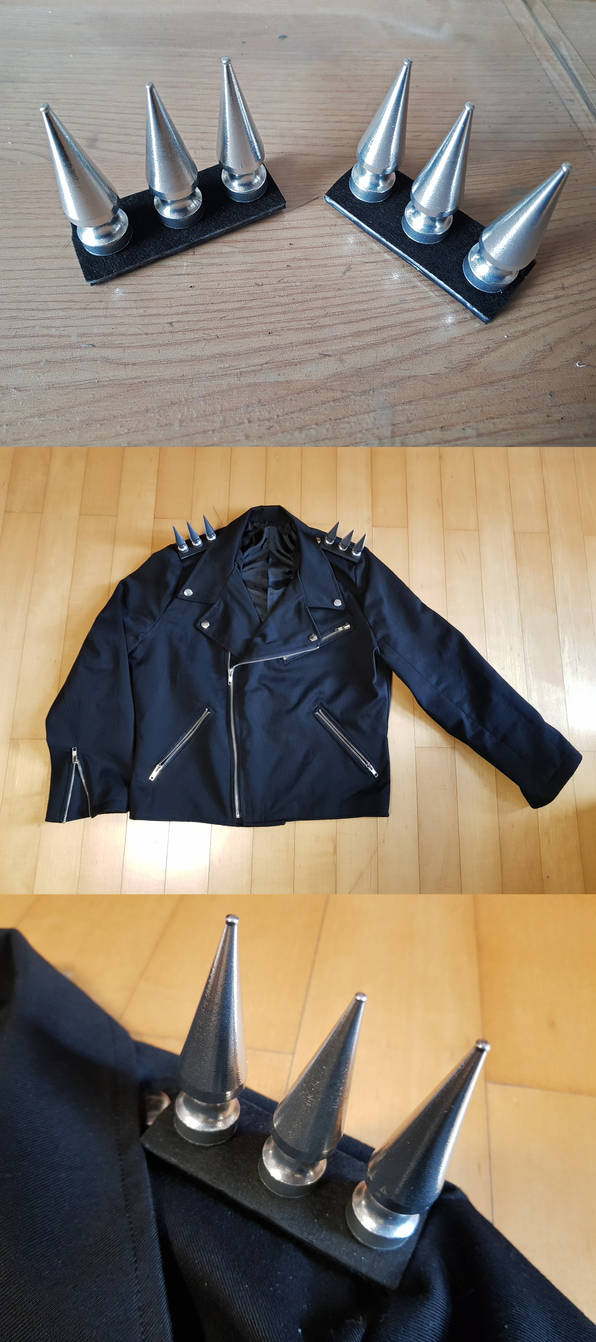 Ghost Rider Spiked Epaulettes WIP by StealthNinja5 on DeviantArt