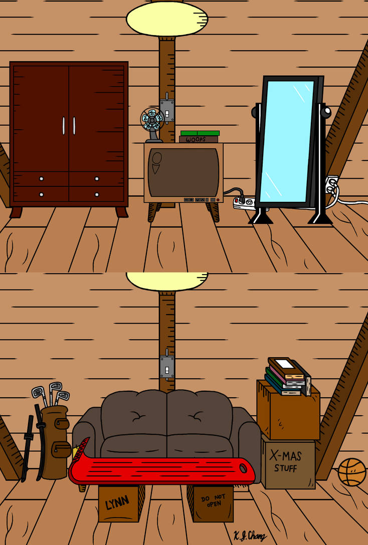 Loud House Attic/Chang's Room 02 by StealthNinja5 on DeviantArt