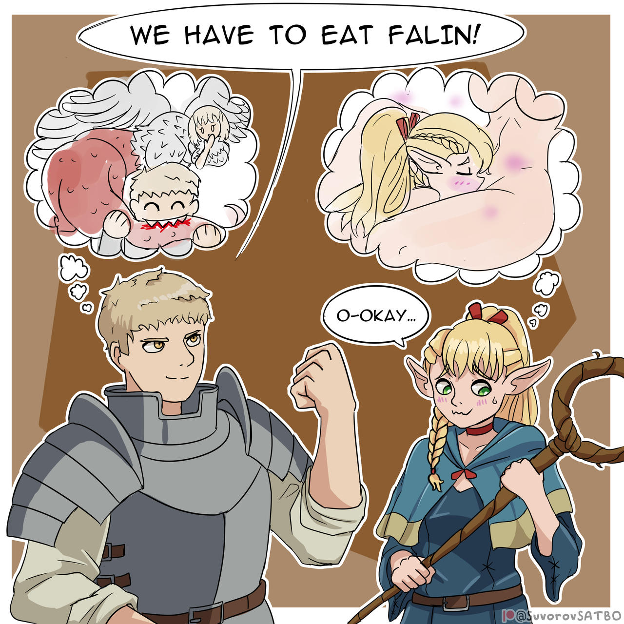 Falin Deviantart Dungeon Meshi eat Falin by SuvorovSATBO on DeviantArt