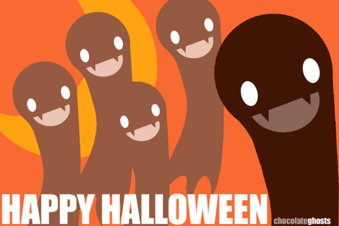 Happy Halloween Choco Ghosts