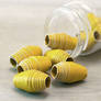 Simple Chartreuse Handmade Paper Beads