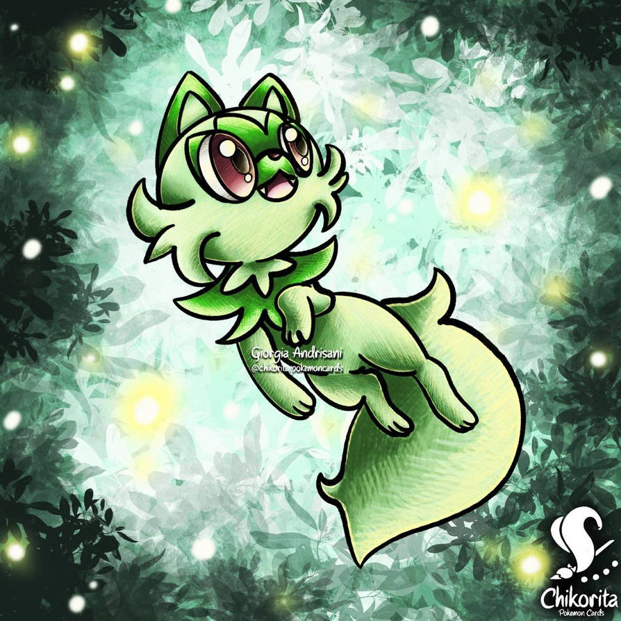 SPRIGATITO Fan Art by ChikoritaPkmnCards on DeviantArt