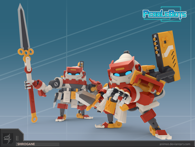 pebblebots shirogane action pose2