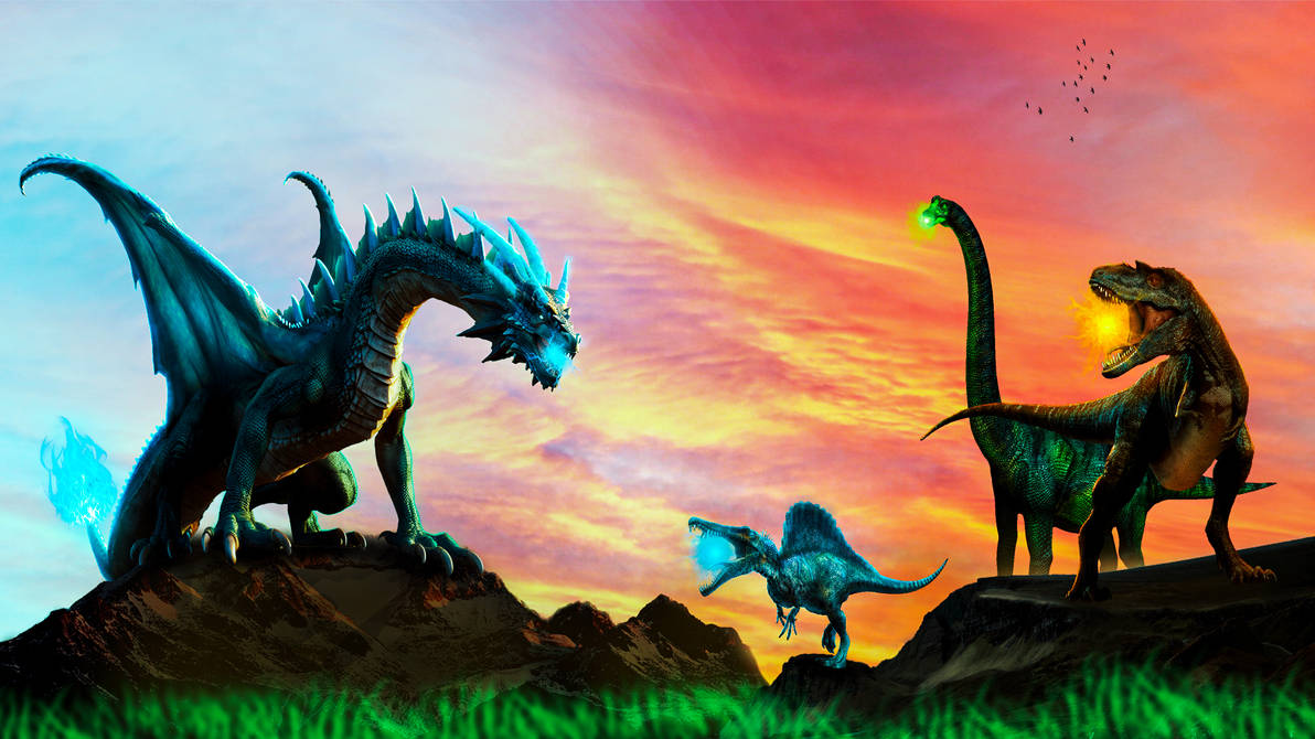 Dragon Vs Dino Concept By Guptajiravi On DeviantArt dragon-vs-dino-concept-by-guptajiravi-on-deviantart
