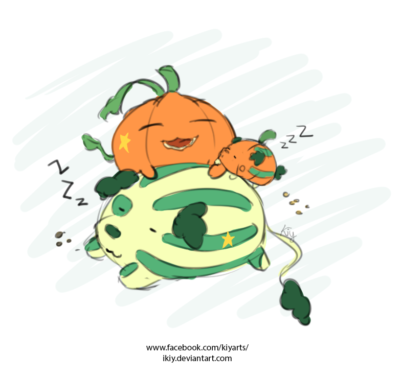 Art Fruits Steven Universe Melon and Pumpkin