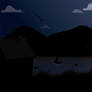 vector Dark night Scene