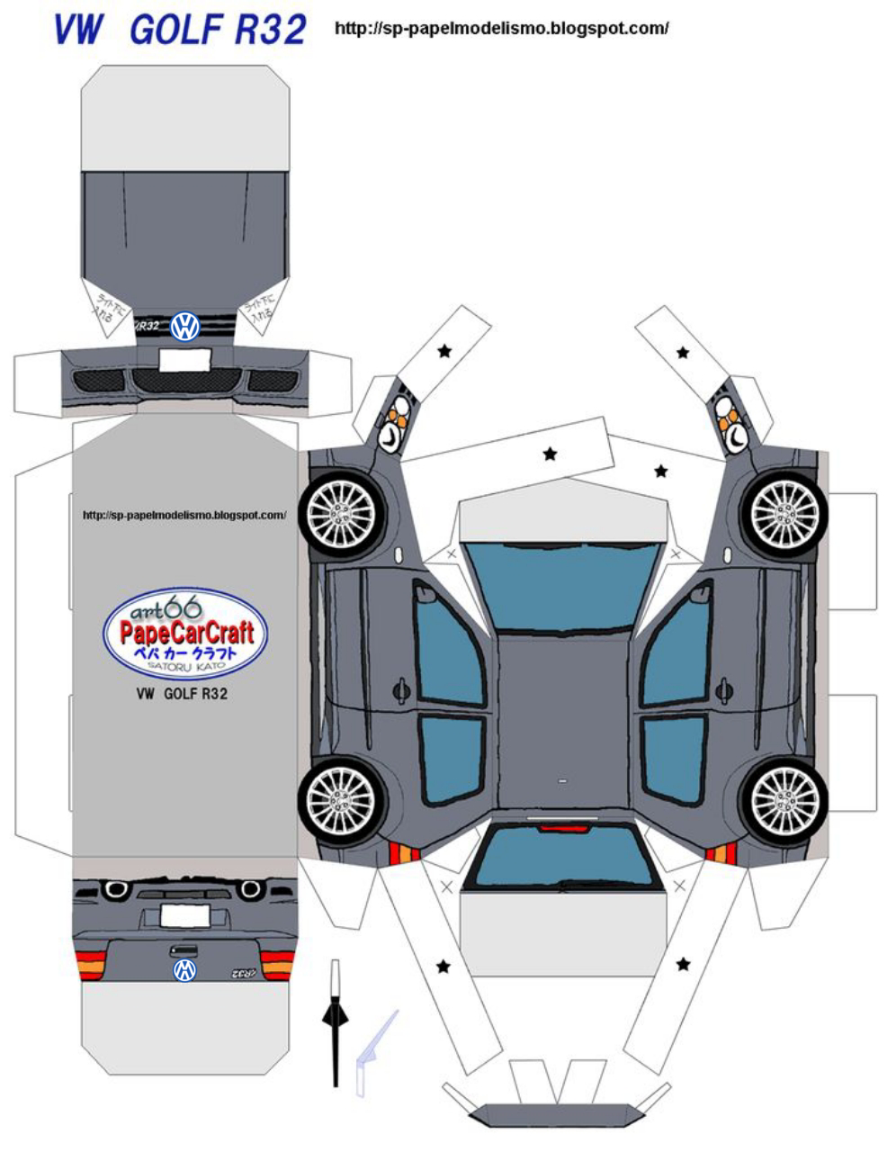 VW Golf R32 Papercraft by PashaKemer on DeviantArt