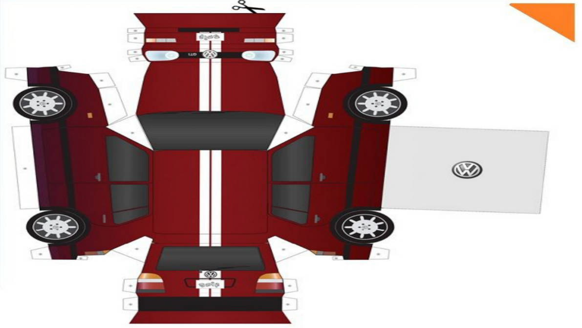 VW MK3 Golf Papercraft Template Wide-screen 16:9 by PashaKemer on ...