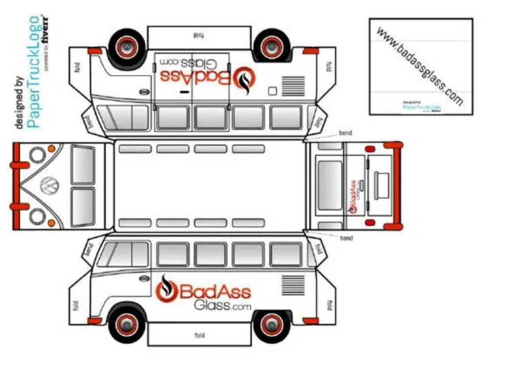 Sticker Bus Papercraft Volkswagen T1 Bus Papercraft Template by PashaKemer on DeviantArt
