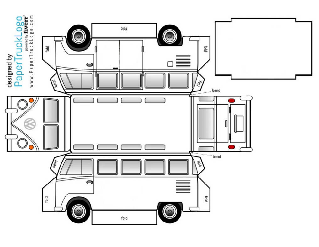Sticker Bus Papercraft Volkswagen T1 Bus Papercraft Template by PashaKemer on DeviantArt