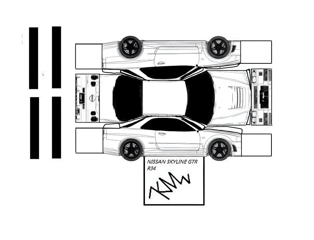 Nissan Skyline R34 Papercraft by PashaKemer on DeviantArt
