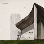 Architectural illustration -  Ronchamp by MenosParedes