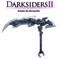 Darksiders 2 Death's Chaos Fang Scythe Render