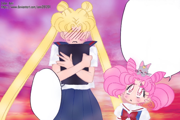 Usagi And Chibiusa Sailor Moon Manga Colored By Ami2811 On Deviantart