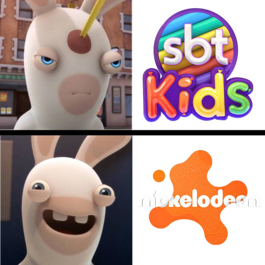 Pink Rabbit Nick Rabbit Prefers Nickelodeon BR Over SBT Kids by MBRArt on DeviantArt