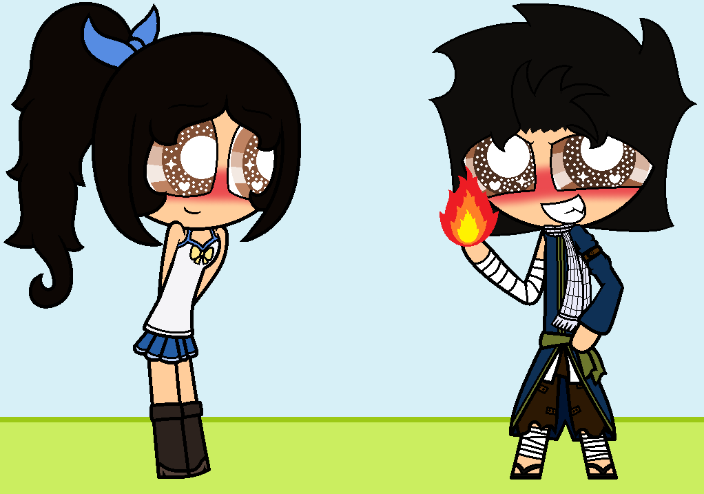 me and Saba as Lucy ande Natsu