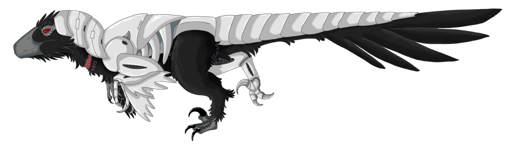 Cyborg Raptor (transparent) by Epicness1000 on DeviantArt