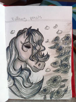 the sketch for that other 'falling petals' drawing