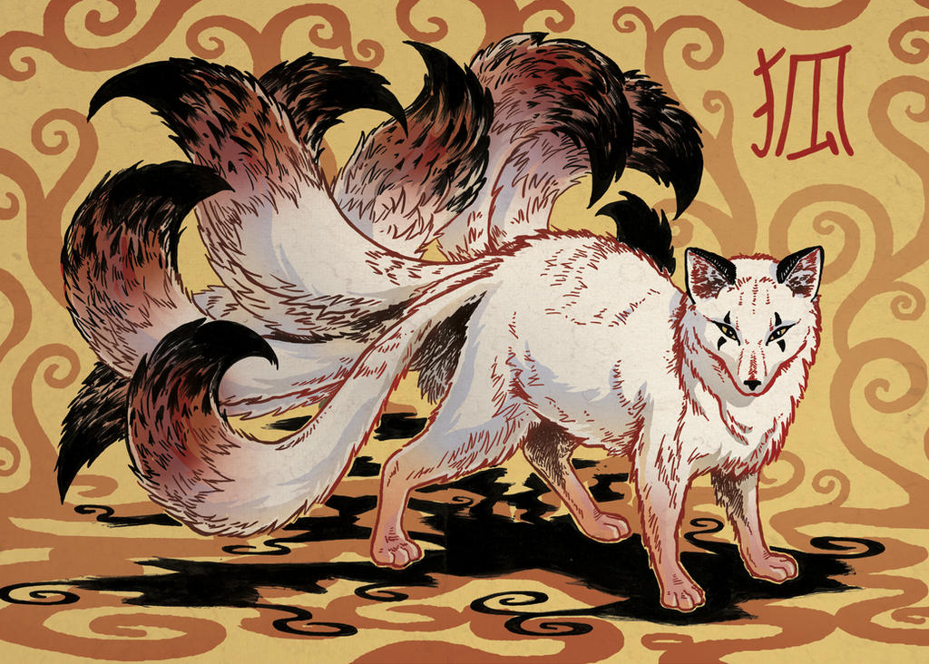 Kitsune / Fox Spirit by StudioHannahArt on DeviantArt