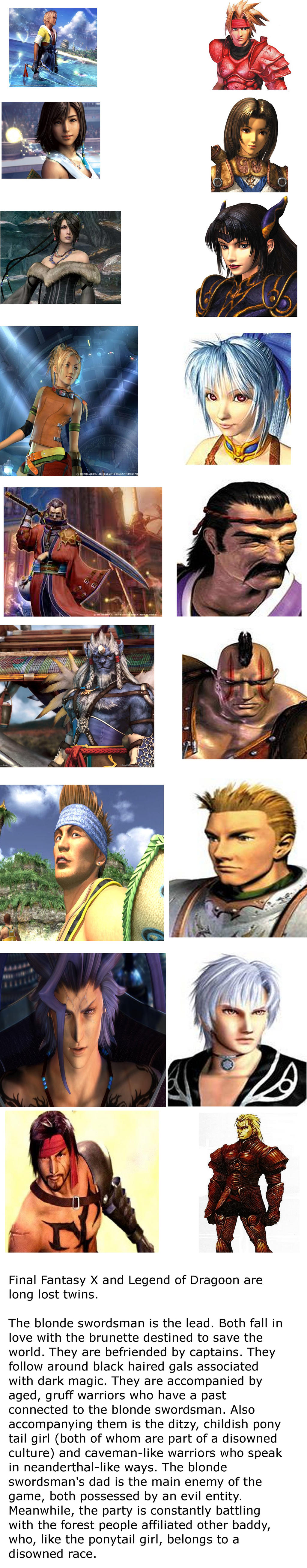 Final Fantasy X and Legend of Dragoon: Brothers?