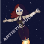 Finished cosmic cartoon character illustration