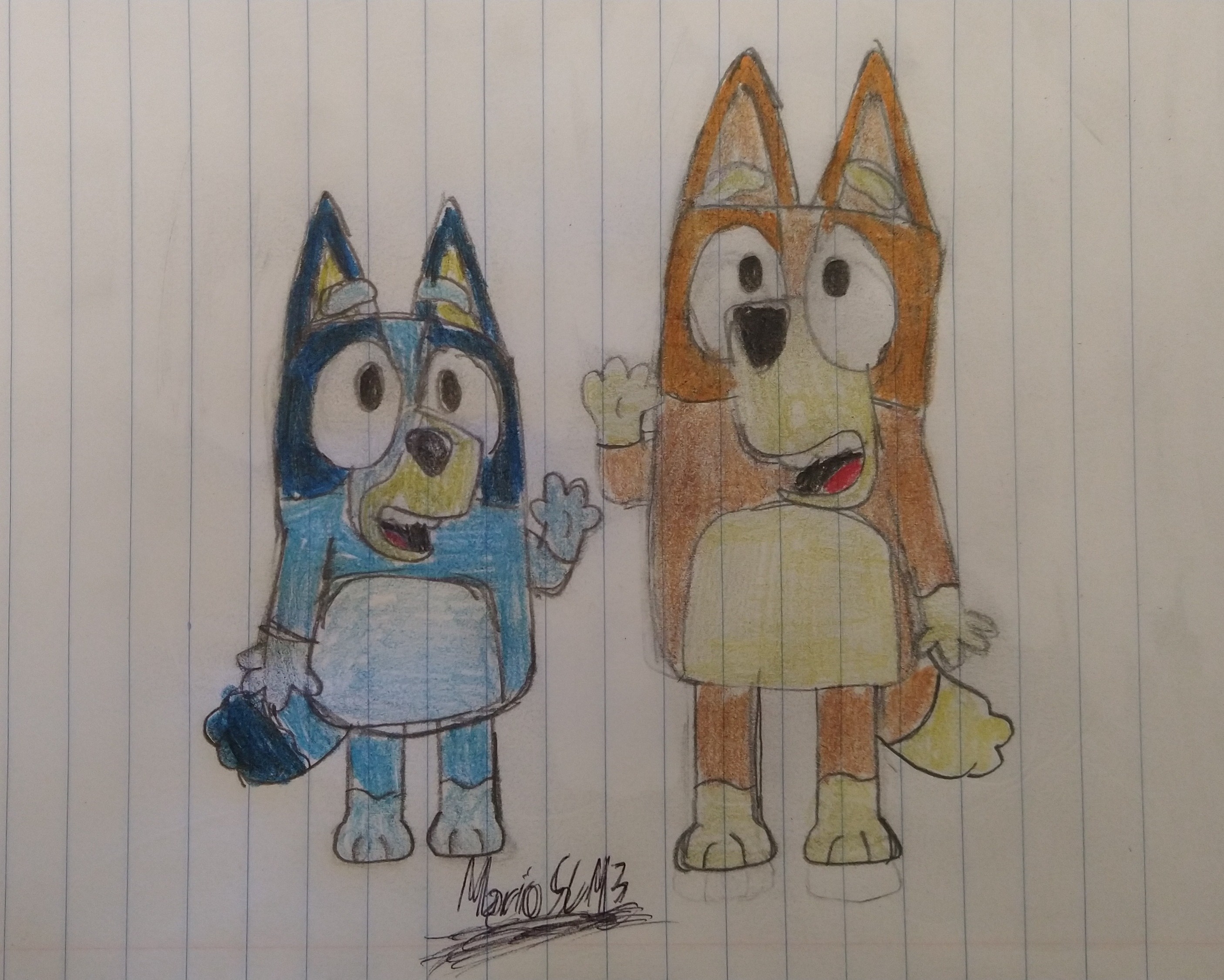 Bingo as Mini Bluey, and Bluey as Big Bingo by Mario5LM3 on DeviantArt